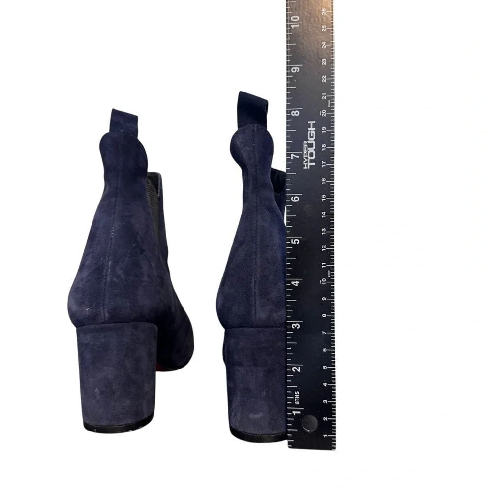Girotti Navy Blue Suede with Red Bottom Boots Size 36